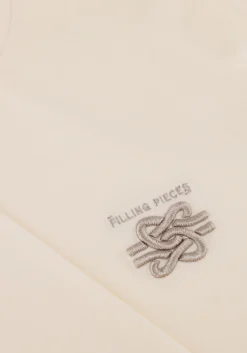 FILLING PIECES t-shirt t-shirt embroidered knot ecru Discount