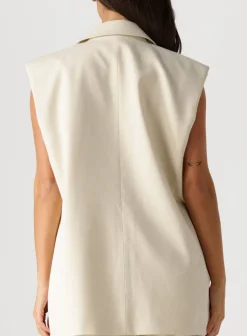 GESTUZ gilet gzseaver sl waistcoat ecru Discount