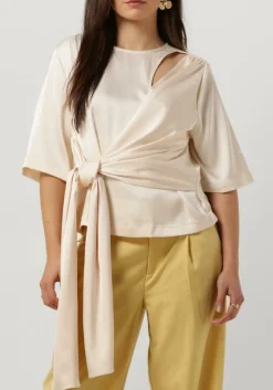 GESTUZ top harper knot blouse ecru Discount
