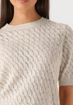 MOS MOSH t-shirt mmkarin marisol ss linen knit ecru Online