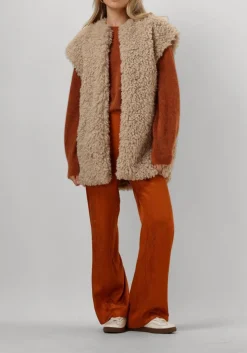 RUBY TUESDAY gilet chrissie fake fur long gilet ecru Best