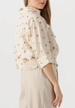 SUMMUM blouses 3/4 sleeve blouse top linen ecru Online