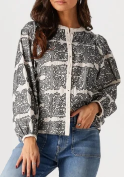 SUMMUM blouses longsleeve bouse tile embroidery ecru Discount