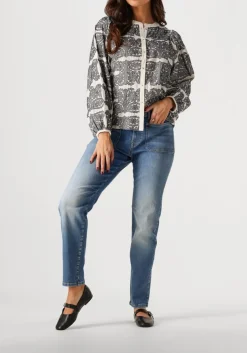 SUMMUM blouses longsleeve bouse tile embroidery ecru Discount