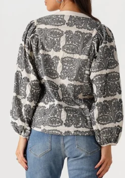 SUMMUM blouses longsleeve bouse tile embroidery ecru Discount