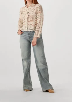 SUMMUM blouses short cardigan flower crochet knit ecru Sale