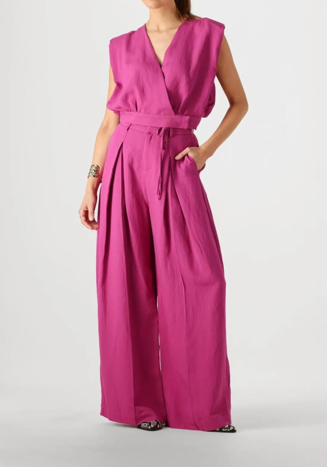 SUNCOO wijde broek julio fuchsia