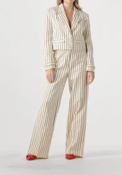 AAIKO pantalon sonja stripe co 570 gebroken wit New