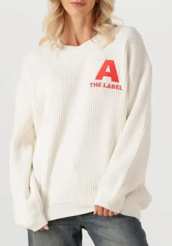 ALIX THE LABEL trui ladies knitted basic jumper gebroken wit