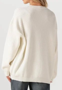 ALIX THE LABEL trui ladies knitted basic jumper gebroken wit