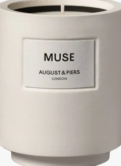 AUGUST & PIERS geurkaarsen muse 340gr - scented candle gebroken wit New