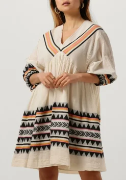 DEVOTION mini jurk lindos gebroken wit Clearance