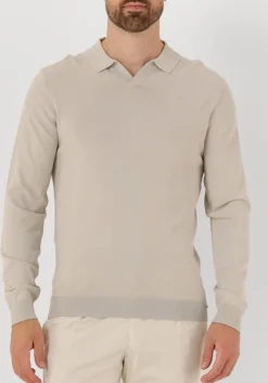 GENTILUOMO trui polo no button ls k2039-260 gebroken wit