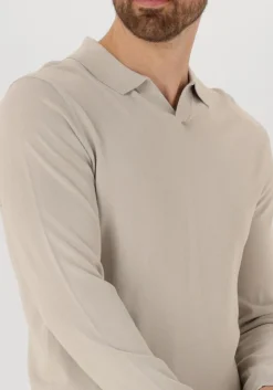 GENTILUOMO trui polo no button ls k2039-260 gebroken wit