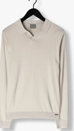 GENTILUOMO trui polo no button ls k2039-260 gebroken wit