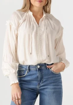 MOS MOSH blouses mmmarb sansa emb blouse gebroken wit New