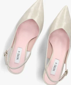 NOTRE-V slingbacks 2315c gebroken wit Hot