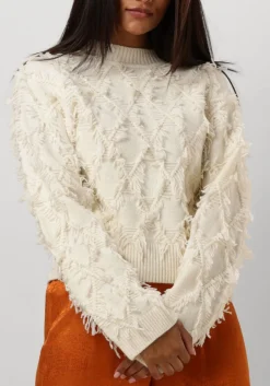 SECOND FEMALE trui carli knit o-neck gebroken wit