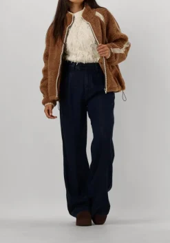 SECOND FEMALE trui carli knit o-neck gebroken wit