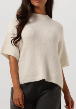 SECOND FEMALE trui wanda knit o-neck gebroken wit Outlet