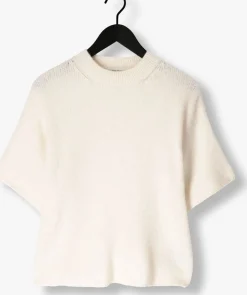 SECOND FEMALE trui wanda knit o-neck gebroken wit Outlet