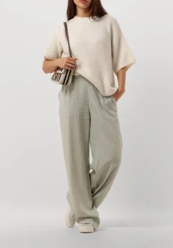 SECOND FEMALE trui wanda knit o-neck gebroken wit Outlet