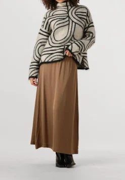 SECOND FEMALE trui signa knit t-neck gebroken wit Outlet