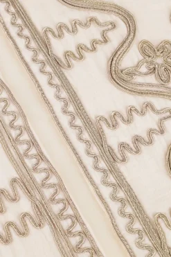 SUMMUM jack jacket tape embroidered gebroken wit New