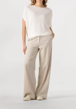 SUMMUM top oversized knitted top viscose blend knit gebroken wit