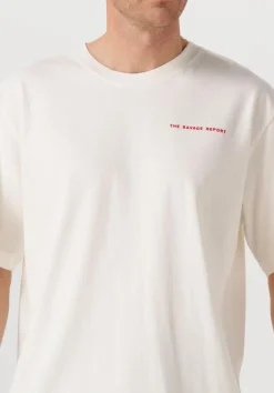 THE SAVAGE REPORT t-shirt tsr optic gebroken wit Discount