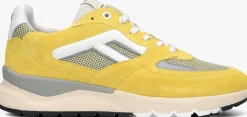 FLORIS VAN BOMMEL gele lage sneakers sfm-10154 de treener geel