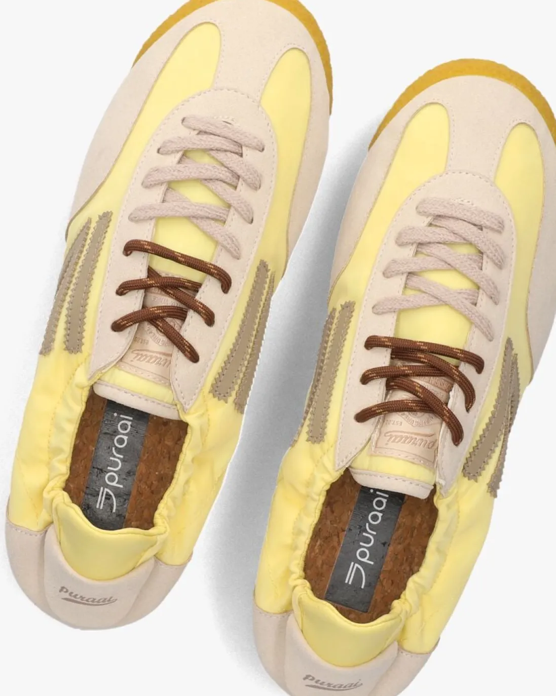 PURAAI gele lage sneakers 6.02 panther geel Best