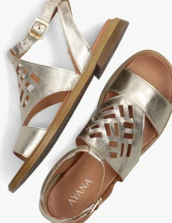 AYANA en platte sandalen m05088 goud New