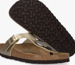 BIRKENSTOCK en teenslippers gizeh dames goud Outlet