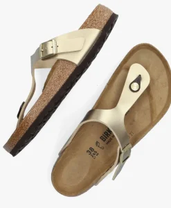 BIRKENSTOCK en teenslippers gizeh dames goud Outlet