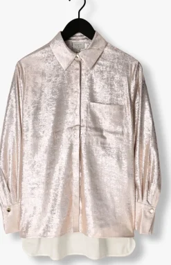 DANTE6 en blouses cathin metallic long shirt goud New