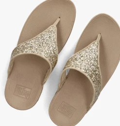 FITFLOP en teenslippers lulu glitter toe-post goud Online