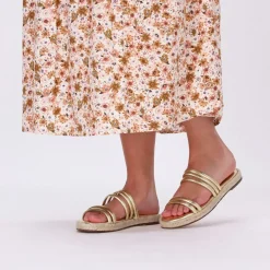 FRED DE LA BRETONIERE en slippers 154010004 goud Clearance