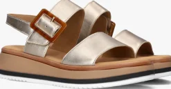 GABOR en platte sandalen 744.4 goud Discount