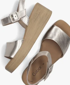 GABOR en sandalen met hak 531 goud Sale