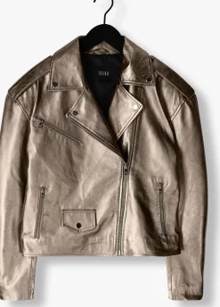 IBANA en leren jas jioya goud