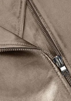 IBANA en leren jas jioya goud