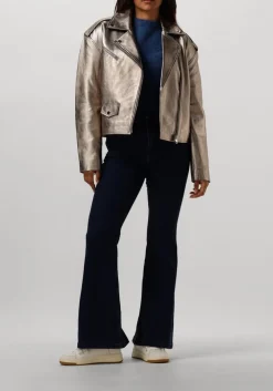 IBANA en leren jas jioya goud