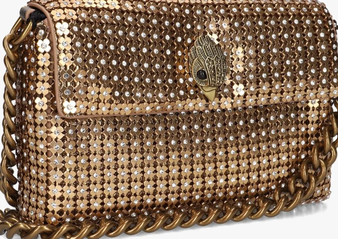 KURT GEIGER LONDON en schoudertas sm party flower shoulder goud
