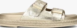 LINA LOCCHI en slippers met 2 gesp slipper espa zool goud Hot