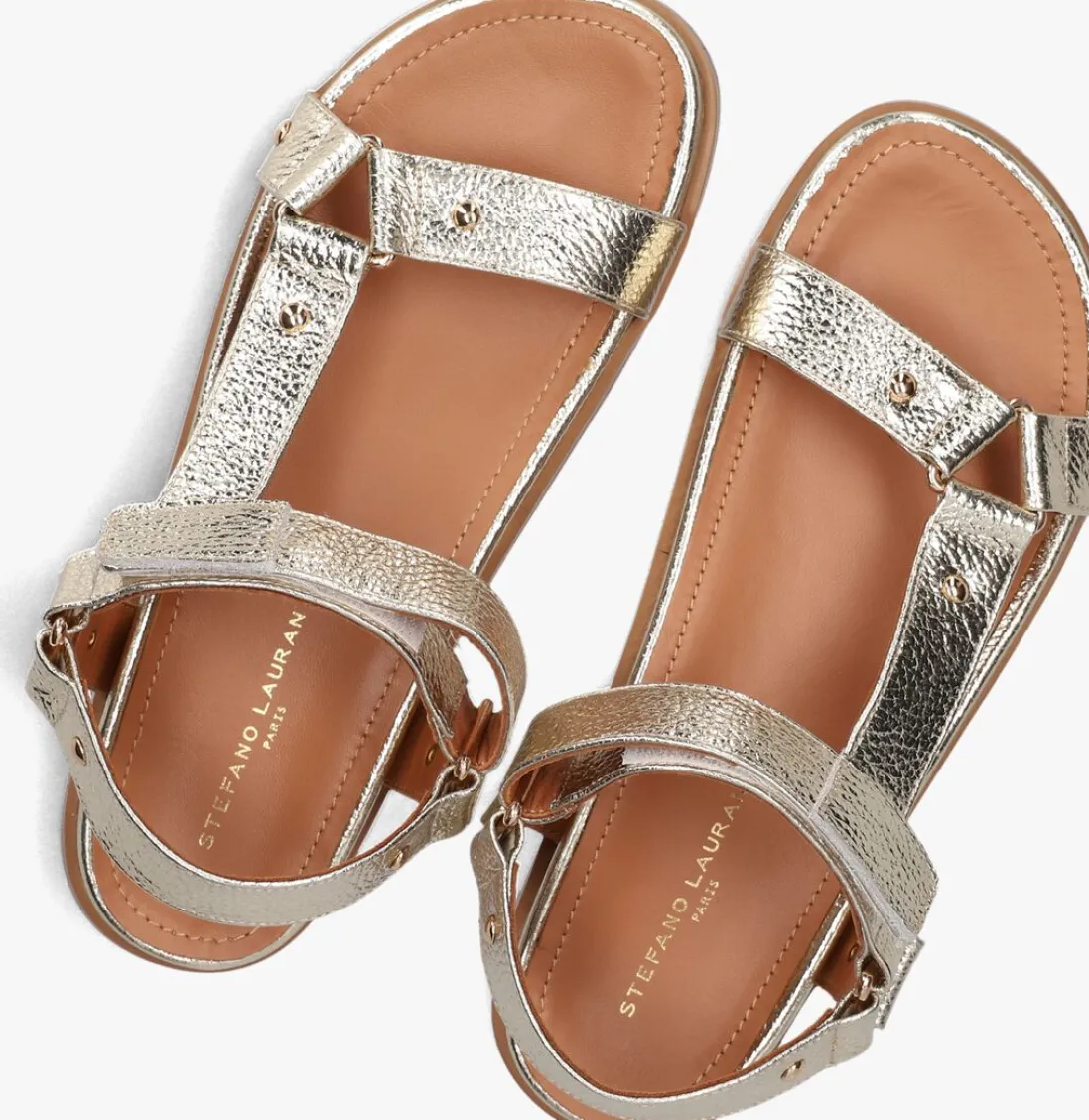 STEFANO LAURAN en platte sandalen 89863 1660 goud Sale