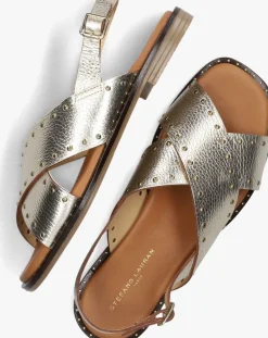 STEFANO LAURAN en platte sandalen s3115. goud New