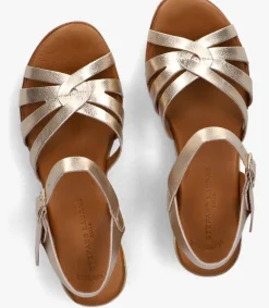 STEFANO LAURAN en sandalen met knoop sandaal goud New