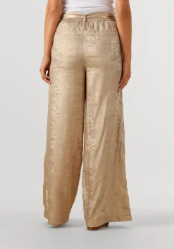SUMMUM en pantalon pants metallic lamee goud Discount