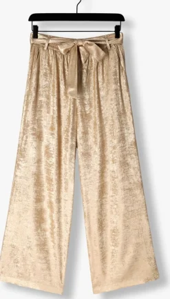SUMMUM en pantalon pants metallic lamee goud Discount